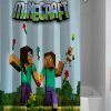 Minecraft Couple Character Steve Best Design Shower Curtain (AT)