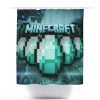 Minecraft Creeper Diamond Shower Curtain (AT)