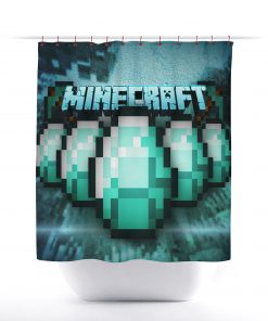 Minecraft Creeper Diamond Shower Curtain (AT)