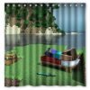 Minecraft Game Design Polyester Fabric Bath Shower-Curtain (AT)