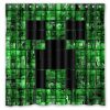 Minecraft Game Design Polyester Fabric Bath Shower Curtain (AT)