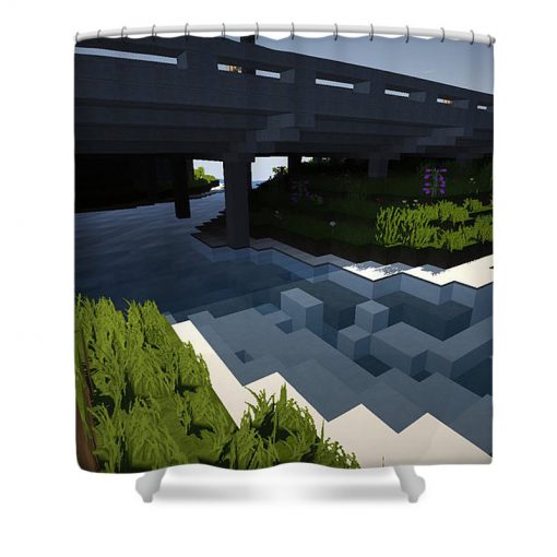 Minecraft Shaders Hd Shower Curtain (AT)