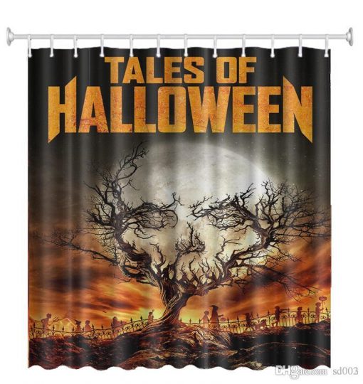 New Pattern Halloween Shower Curtain (AT)