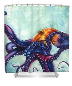 Rainbow Octopus Shower Curtain (AT)