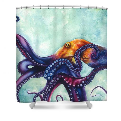 Rainbow Octopus Shower Curtain (AT)