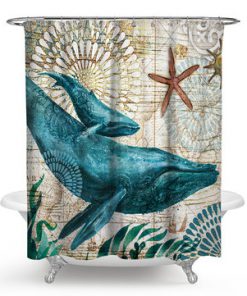 Sea Turtle Octopus Shower Curtain (AT)