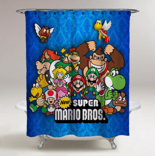 Shower Curtains Super Mario Bros All Character (AT)