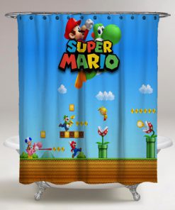 Super Mario Bross New Edition Custom Shower Curtain (AT)