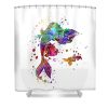 The Little Mermaid Watercolor Art Shower Curtain (AT)