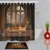 Witch Castle Moonlit Halloween Shower Curtain (AT)