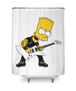 james hatfield of bart simpson Shower Curtain (AT)