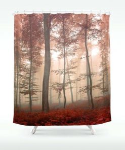 misty forest shower curtain (AT)