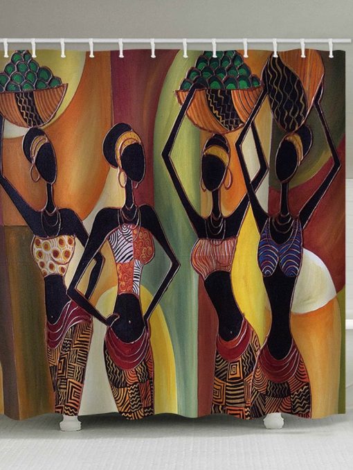 African Tribal Girls Print Shower Curtain (AT)