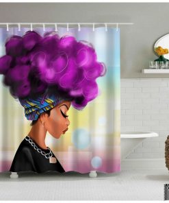 Afro Girl Shower Curtain (AT)