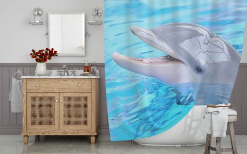 Baby Dolphin Shower Curtain (AT)