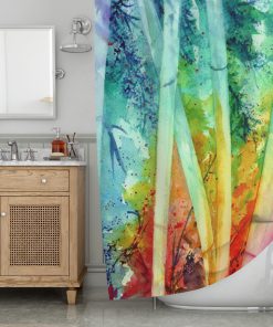 Bamboo Water Color Shower Curtain (AT)