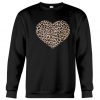 Cheetah Leopard Heart Sweatshirt (AT)