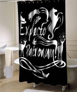 Expecto patronum harry potter shower curtain (AT)