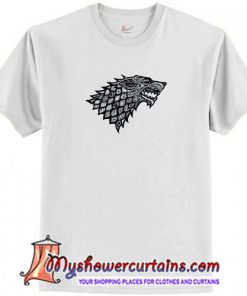 Floral Wolf Game Of Thrones T-Shirt (AT)