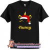 Funny Santa Claus Unicorn Birthday Occu T-Shirt (AT)