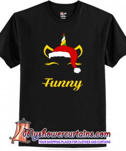 Funny Santa Claus Unicorn Birthday Occu T-Shirt (AT)