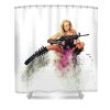 Girl Gun Shower Curtains (AT)