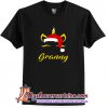 Granny Santa Claus Unicorn Birthday Occ T-Shirt (AT)
