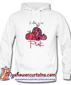 In October We Wear Pink Pumpkin Breast Cancer Halloween Hoodie (AT)