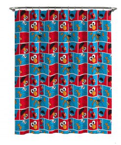 Jay Franco Sesame Street Elmo Cookie Squares Shower Curtain (AT)