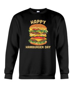 Junk Food Cheeseburger Shirt Hamburger Day Fries Crewneck Sweatshirt (AT)