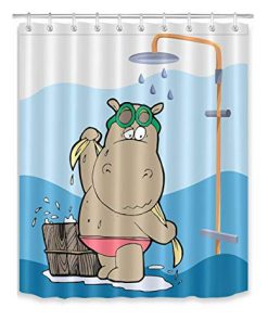 LB Cute Hippo Shower Curtain (AT)