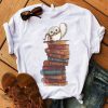 Owl And Books T Shirt (AT)