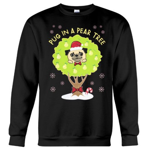 PUG IN A PEAR TREE Crewneck Sweatshirt (AT)