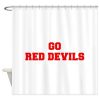 RED DEVILS-Fre red Shower Curtain (AT)