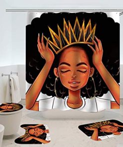 SARA NELL Afro Girls African Queen Shower Curtain (AT)