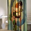 Sexy Retro Pinup Girl super hero Shower curtain (AT)
