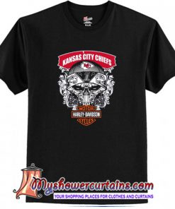 Skull Kansas City Chiefs Cycles T-Shirt (AT)