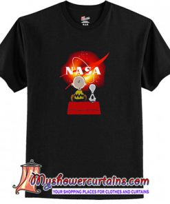 Snoopy and Charlie Brown Black Hole NASA T-Shirt (AT)