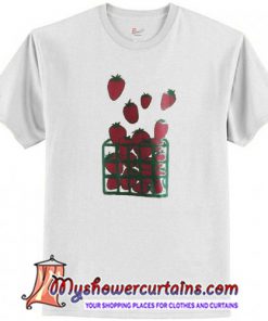 Strawberry Screen Print Garden T-Shirt (AT)