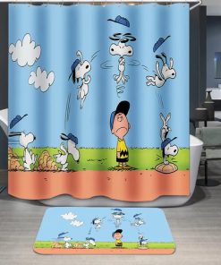 The Charlie Brown and Snoopy Show Peanuts Custom Shower Curtain (AT)