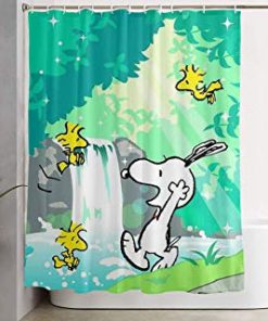 snoopy shower curtain-(AT)