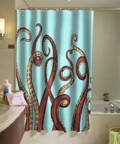 Aqua Octopus Shower Curtain (AT)
