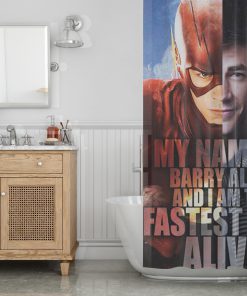 Barry Allen the Fastest Man Shower Curtain (AT)