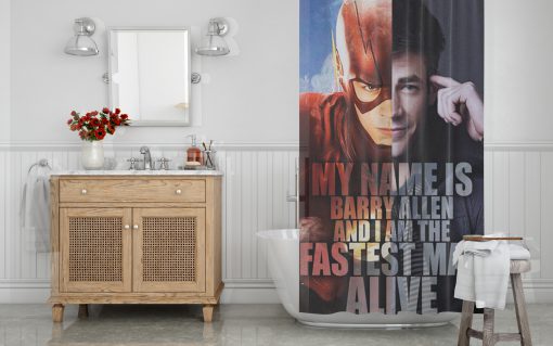 Barry Allen the Fastest Man Shower Curtain (AT)