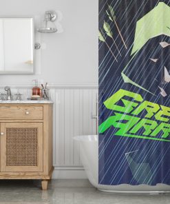 Green Arrow canvas DC comics Superhero Shower Curtain (AT)
