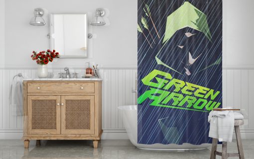 Green Arrow canvas DC comics Superhero Shower Curtain (AT)