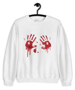 Halloween Bloody Hands Sweatshirt (AT)
