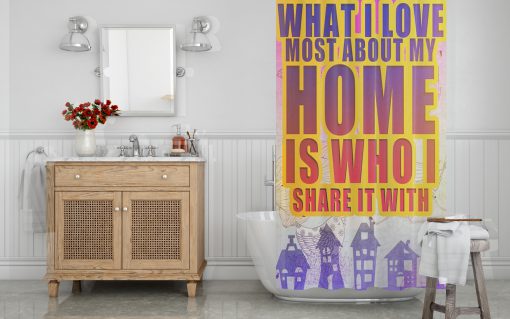 Home sweet home Shower Curtain (AT)