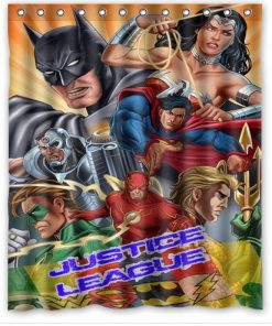 Its Justice League Superhero Shower Curtain (AT)