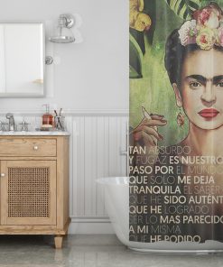 Quote print Frida Kahlo Shower Curtain (AT)